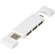 Hub double USB 2.0 Mulan, Couleur : Blanc