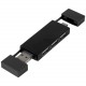 Hub double USB 2.0 Mulan, Couleur : Noir