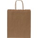 Petit sac en papier Kraft poignées torsadées, 18 x 21 cm, Couleur : Marron Kraft