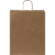 Grand sac en papier Kraft poignées torsadées, 32 x 40 cm, Couleur : Marron Kraft