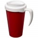 Mug isolant Americano® grande 350ml, Couleur : Rouge / Blanc