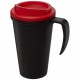 Mug isolant Americano® grande 350ml, Couleur : Noir / Rouge
