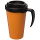 Mug isolant Americano® grande 350ml, Couleur : Orange / Noir