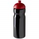 Bouteille de sport H2O Base 650 ml avec couvercle dôme, Couleur : Noir / Rouge