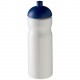 Bouteille de sport H2O Base 650 ml avec couvercle dôme, Couleur : Blanc / Bleu