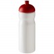 Bouteille de sport H2O Base 650 ml avec couvercle dôme, Couleur : Blanc / Rouge