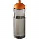 Bouteille de sport H2O Active® Eco Base 650ml avec couvercle dôme, Couleur : Charbon / Orange
