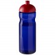 Bouteille de sport H2O Active® Eco Base 650ml avec couvercle dôme, Couleur : Bleu Royal / Rouge