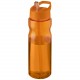 Bouteille de sport H2O Active® Eco Base 650ml couvercle bec verseur, Couleur : Orange / Orange