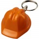 Porte-clés Kolt recyclé en forme de casque de chantier, Couleur : Orange