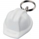 Porte-clés Kolt recyclé en forme de casque de chantier, Couleur : Blanc