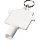Porte-clés Maximilian pour clé utilitaire recyclée en forme de maison, Couleur : Blanc