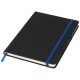 Carnet de notes Noir, noir et bleu, 96 pages, Couleur : Noir / Bleu