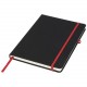 Carnet de notes Noir, noir et rouge, 96 pages, Couleur : Noir / Rouge