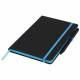Carnet de notes à bord Noir, noir et bleu, 96 pages , Couleur : Noir / Bleu