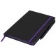 Carnet de notes à bord Noir, noir et violet, 96 pages, Couleur : Noir / Violet