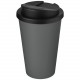 Mug Américano® recyclé isolant 350ml anti-fuite, Couleur : Gris / Noir
