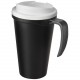 Mug isolant Americano® Grande 350ml avec couvercle anti fuites, Couleur : Noir / Blanc