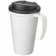 Mug isolant Americano® Grande 350ml avec couvercle anti fuites, Couleur : Blanc / Noir