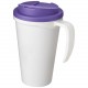 Mug isolant Americano® Grande 350ml avec couvercle anti fuites, Couleur : Blanc / Violet