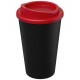 Gobelet recyclé de 350ml Americano® Eco, Couleur : Noir / Rouge