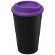 Gobelet recyclé de 350ml Americano® Eco, Couleur : Noir / Violet