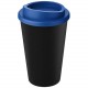 Gobelet recyclé de 350ml Americano® Eco, Couleur : Noir / Bleu minéral
