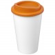 Gobelet recyclé isolant de 350ml Americano® Eco, Couleur : Blanc / Orange