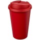 Gobelet Americano® Eco recyclé de 350ml avec couvercle anti-déversement, Couleur : Rouge