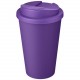 Gobelet Americano® Eco recyclé de 350ml avec couvercle anti-déversement, Couleur : Violet
