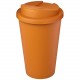 Gobelet Americano® Eco recyclé de 350ml avec couvercle anti-déversement, Couleur : Orange