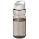 Gourde de sport H2O Active® Base Tritan™ de 650 ml avec couvercle à bec verseur, Couleur : Charbon / Blanc