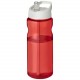 Gourde de sport H2O Active® Base Tritan™ de 650 ml avec couvercle à bec verseur, Couleur : Rouge / Blanc