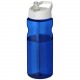 Gourde de sport H2O Active® Base Tritan™ de 650 ml avec couvercle à bec verseur, Couleur : Bleu / Blanc