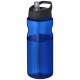Gourde de sport H2O Active® Base Tritan™ de 650 ml avec couvercle à bec verseur, Couleur : Bleu / Noir