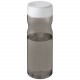 Bouteille de sport H2O Active® Base Tritan™ de 650 ml avec couvercle và visser, Couleur : Charbon / Blanc