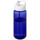 Bouteille de sport H2O Active® Octave Tritan™ de 600 ml avec couvercle à bec verseur, Couleur : Bleu / Blanc