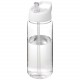 Bouteille de sport H2O Active® Octave Tritan™ de 600 ml avec couvercle à bec verseur, Couleur : Translucide / Blanc