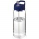 Bouteille de sport H2O Active® Octave Tritan™ de 600 ml avec couvercle à bec verseur, Couleur : Translucide / Bleu
