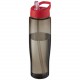 Bouteille de sport H2O Active® Eco Tempo de 700 ml avec couvercle à bec verseur, Couleur : Rouge / Charbon