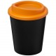 Gobelet recyclé Americano® Espresso Eco de 250 ml, Couleur : Noir / Orange
