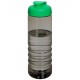 Bouteille de sport H2O Active® Eco Treble de 750 ml avec couvercle à bascule, Couleur : Charbon / Vert