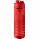 Bouteille de sport H2O Active® Eco Treble de 750 ml avec couvercle à bascule, Couleur : Rouge / Rouge