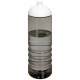 Bouteille de sport H2O Active® Eco Treble de 750 ml avec couvercle dôme, Couleur : Charbon / Blanc