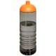 Bouteille de sport H2O Active® Eco Treble de 750 ml avec couvercle dôme, Couleur : Charbon / Orange