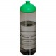 Bouteille de sport H2O Active® Eco Treble de 750 ml avec couvercle dôme, Couleur : Charbon / Vert