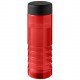 Bouteille de sport H2O Active® Eco Treble de 750 ml avec couvercle vissé, Couleur : Rouge / Noir