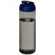 Bouteille de sport H2O Active® Eco Vibe de 850 ml avec couvercle à bascule, Couleur : Charbon / Bleu
