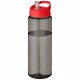Bouteille de sport H2O Active® Eco Vibe de 850 ml avec couvercle à bec verseur, Couleur : Charbon / Rouge