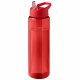 Bouteille de sport H2O Active® Eco Vibe de 850 ml avec couvercle à bec verseur, Couleur : Rouge / Rouge
